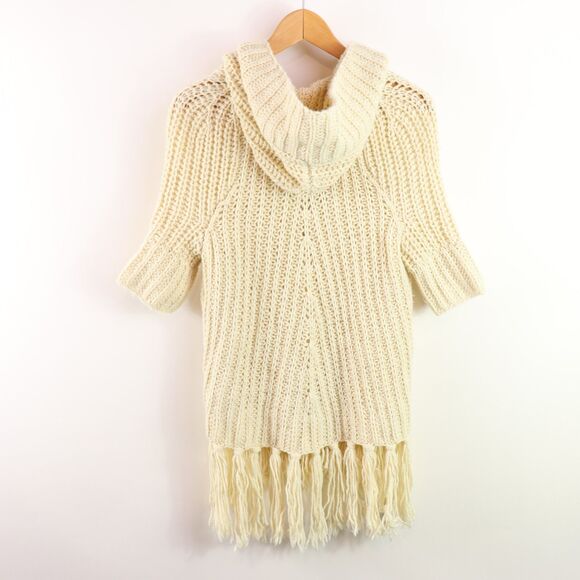 Hollister Knitted Fringe Short Sleeve Cardigan XS - Picture 2 of 6